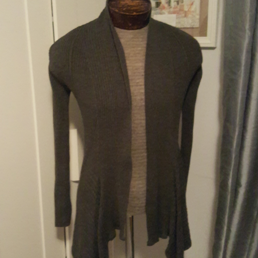 Dark gray fitted cardigan